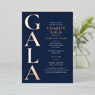 Invitation En Aluminium Modèle de gala de charité Événement de collecte de