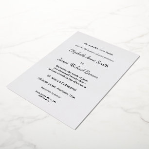 Invitation En Aluminium Modèle de panneau de bienvenue blanc minimaliste