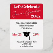 Invitation En Aluminium Modèle de photo minimaliste pour une fête de remis (Verso)