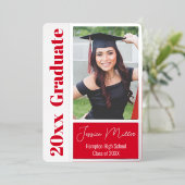 Invitation En Aluminium Modèle de photo minimaliste pour une fête de remis (Debout devant)