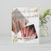 Invitation En Aluminium Modèle de réduction du salon de ongle (Debout devant)