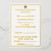 INVITATION EN ALUMINIUM MODÈLE DE TEXTE D'IMAGE BLANCHE SIMPLE MODERNE (Recto)