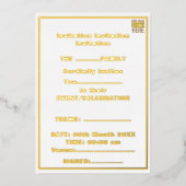 INVITATION EN ALUMINIUM MODÈLE DE TEXTE D'IMAGE BLANCHE SIMPLE MODERNE (Recto)