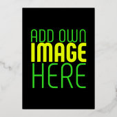 INVITATION EN ALUMINIUM MODÈLE DE TEXTE D'IMAGE NOIRE SIMPLE ET MODERNE (Verso)