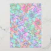 Invitation En Aluminium Modèle d'étoile de David violet et rose pour Bat M (Verso)