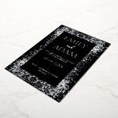 Invitation En Aluminium Modèle d'invitation en papier noir et argenté (Rotation)