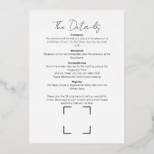 Invitation En Aluminium Modèle Mariage moderne Silver (Verso)
