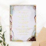 Invitation En Aluminium Modern Abstract Red Watercolor Wedding Real Gold<br><div class="desc">Elegant Abstract Ethereal Watercolor Aqua and Red Wedding Invitations with choice of real foil in rose gold, silver, or yellow gold. This modern wedding invite is beautify hand-painted with rich colors that are perfect for Fall. Shown in the Dark Teal Wedding Color Palette colorway of: Dark Teal Peacock Green, Copper...</div>