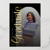 Invitation En Aluminium Modern Boho Arch 2 Photos Graduation (Recto)