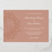 Invitation En Aluminium Modern Boho Sunshine Floral Wedding (Recto)