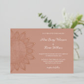 Invitation En Aluminium Modern Boho Sunshine Floral Wedding (Debout devant)