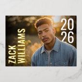 Invitation En Aluminium Modern Bold PhotoPop Graduation (Recto)