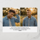 Invitation En Aluminium Modern Bold PhotoPop Graduation (Verso)