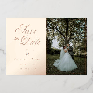 Invitation En Aluminium Modern Chic Photo Collage Mariage Enregistrer La D