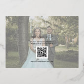 Invitation En Aluminium Modern Chic Photo Collage Mariage Enregistrer La D (Verso)