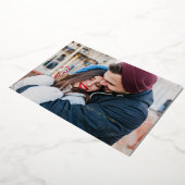 Invitation En Aluminium Modern Elegant Mr & Mrs Christmas Couple Wedding (Rotation)