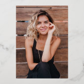 Invitation En Aluminium Modern Grad Cap Signature Script Simple Graduation (Verso)