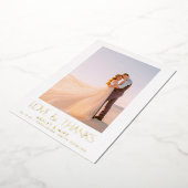Invitation En Aluminium Modern Love & Thanks 2 Mariage photo Merci (Rotation)