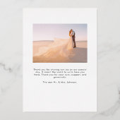 Invitation En Aluminium Modern Love & Thanks 2 Mariage photo Merci (Verso)