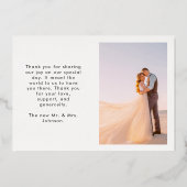 Invitation En Aluminium Modern Love & Thanks 2 Mariage photo Merci (Verso)