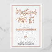 Invitation En Aluminium Modern Mastered It Master's Degree Graduation (Recto)