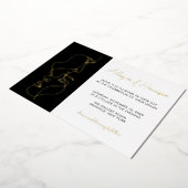 Invitation En Aluminium Modern Minimal Gold Black Line Art Wedding (Rotation)