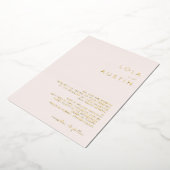 Invitation En Aluminium Modern Minimal Gold Blush Traditional Wedding Real (Rotation)