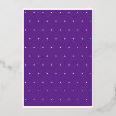 Invitation En Aluminium Modern Minimal Purple Fifty & Fabulous Birthday (Verso)