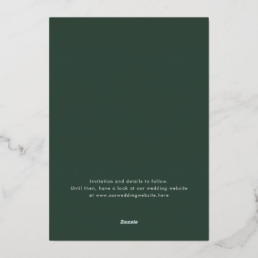 Invitation En Aluminium Modern Mountain Outdoors Wedding Save The Date (Verso)