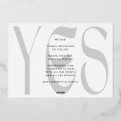 Invitation En Aluminium Modern Retro Open Bar Photo Save The Date Gold (Verso)