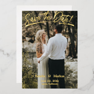 Invitation En Aluminium Modern Save the Date Photo