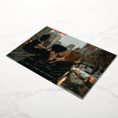 Invitation En Aluminium Modern Save the Date Photo Script tendance (Rotation)