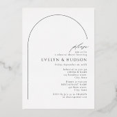 Invitation En Aluminium Modern Script Minimal Photo Arch The Night Before (Verso)