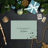 Invitation En Aluminium Modern Snowflake Real Foil Holiday Photo Card