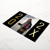 Invitation En Aluminium Moderne 2025 Graduate Photo Graduation Party Gold (Rotation)