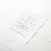 Invitation En Aluminium Moderne 21e anniversaire Script moderne blanc réel (Rotation)