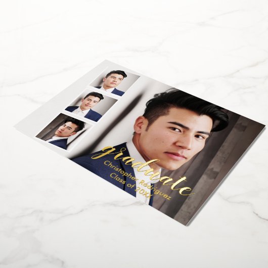 Invitation En Aluminium Moderne 4 - Diplôme photo (Rotation)