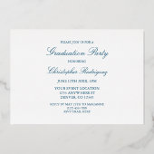 Invitation En Aluminium Moderne 4 - Diplôme photo (Verso)