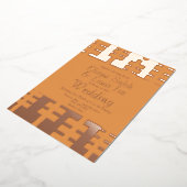 Invitation En Aluminium Moderne Africain Ankara Mariage frontière Pressé (Rotation)