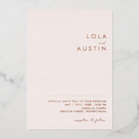 Moderne | Blush Et Rose Gold Décontracté Mariage R