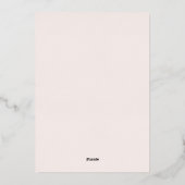 Invitation En Aluminium Moderne | Blush Et Rose Gold Décontracté Mariage R (Verso)