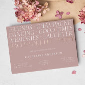 Invitation En Aluminium Moderne Blush Pink Fun Words Bachelorte