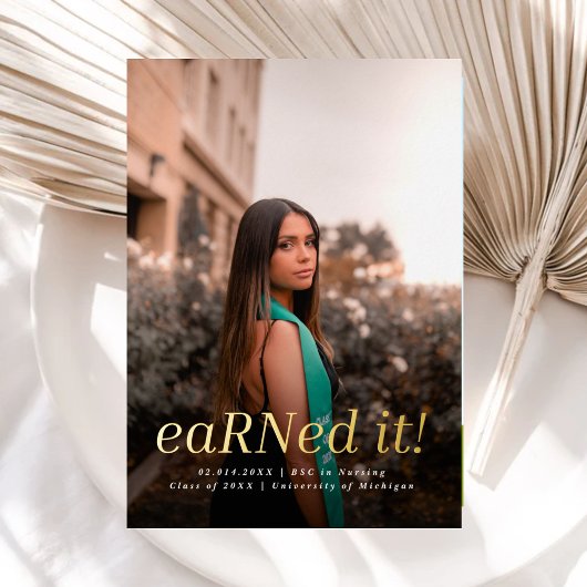 Invitation En Aluminium Moderne BSC RN 4 Photos Infirmière