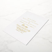 Invitation En Aluminium Moderne Calligraphie espagnol Mariage or (Rotation)