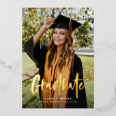 Invitation En Aluminium Moderne Calligraphie simple Diplôme photo (Recto)