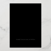 Invitation En Aluminium Moderne Calligraphie Turquoise gris bleu Enregistr (Verso)