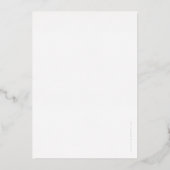 Invitation En Aluminium MODERNE CHRISTENING feuille d'or cross classique (Verso)