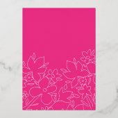 Invitation En Aluminium Moderne Cute Fleur sauvage 13e anniversaire (Verso)