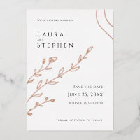 Moderne Elegant Botanical Enregistrer la date