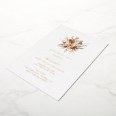 Invitation En Aluminium Moderne Elégant Botanique Bourgogne Mariage Bouque (Rotation)